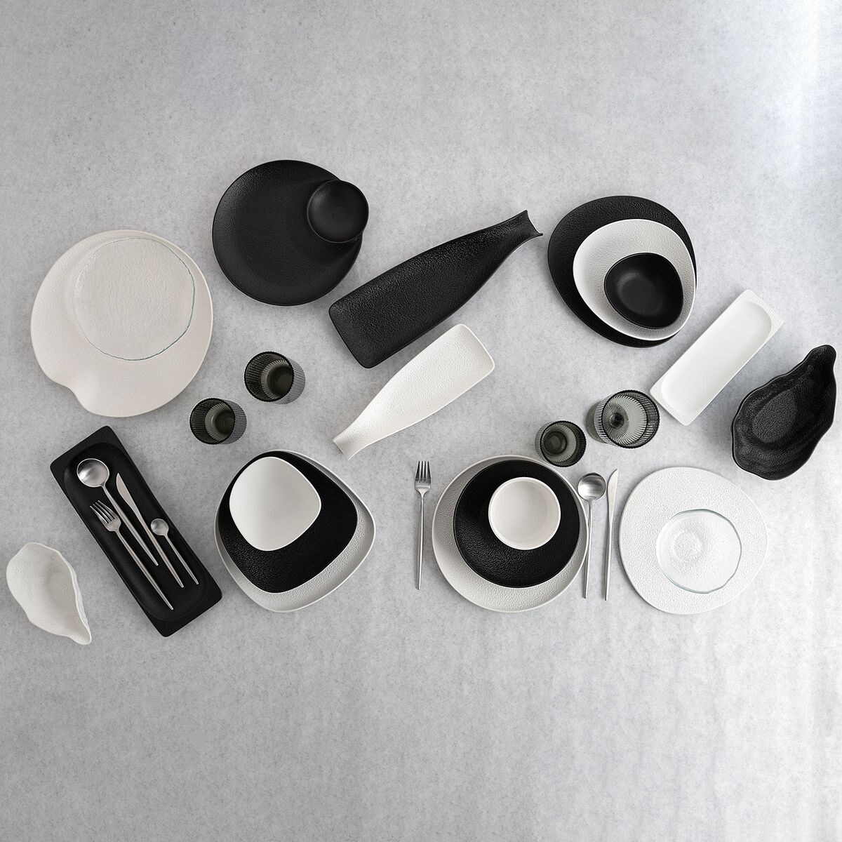 Deep Dish Bidasoa Fossil Black Ceramics Oval 22 x 19.6 x 4.5 cm (6 pieces)-3