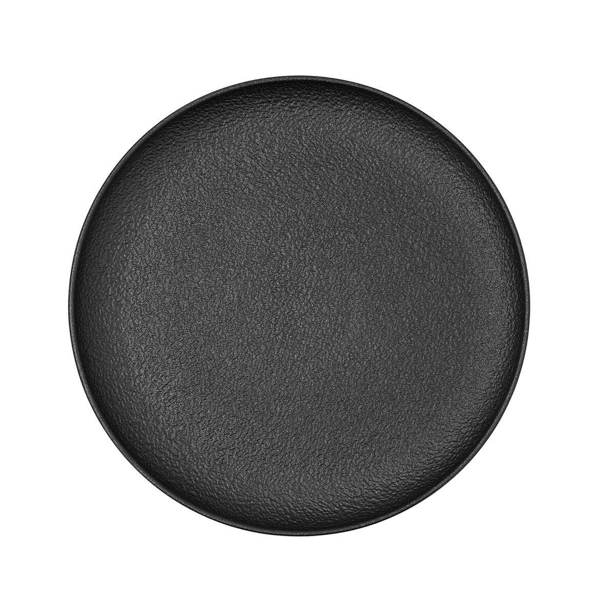 Flat Plate Bidasoa Fossil Black Ceramic 26.5 x 26.4 x 2.3 cm (6 pieces)-2