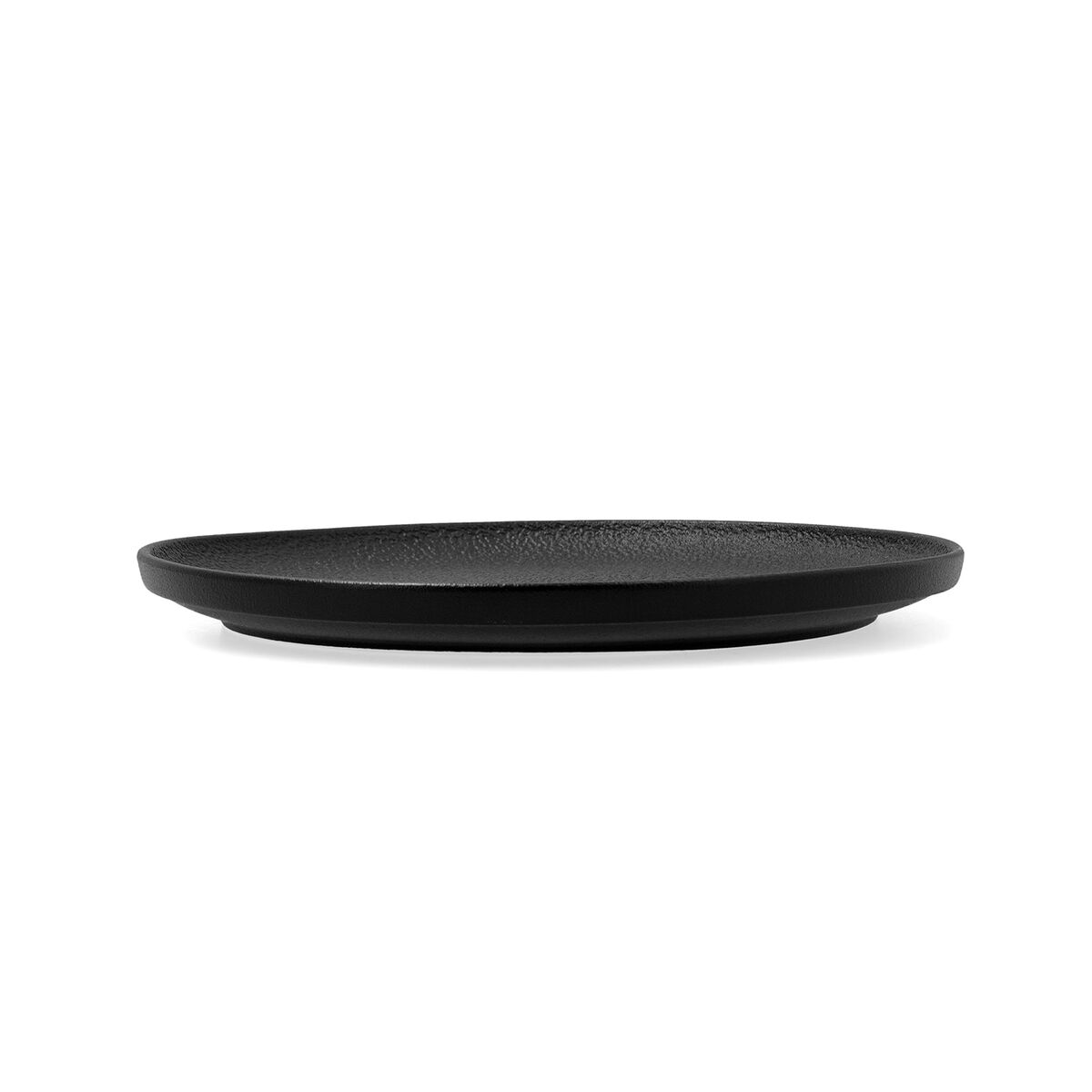 Flat Plate Bidasoa Fossil Black Ceramic 26.5 x 26.4 x 2.3 cm (6 pieces)-3