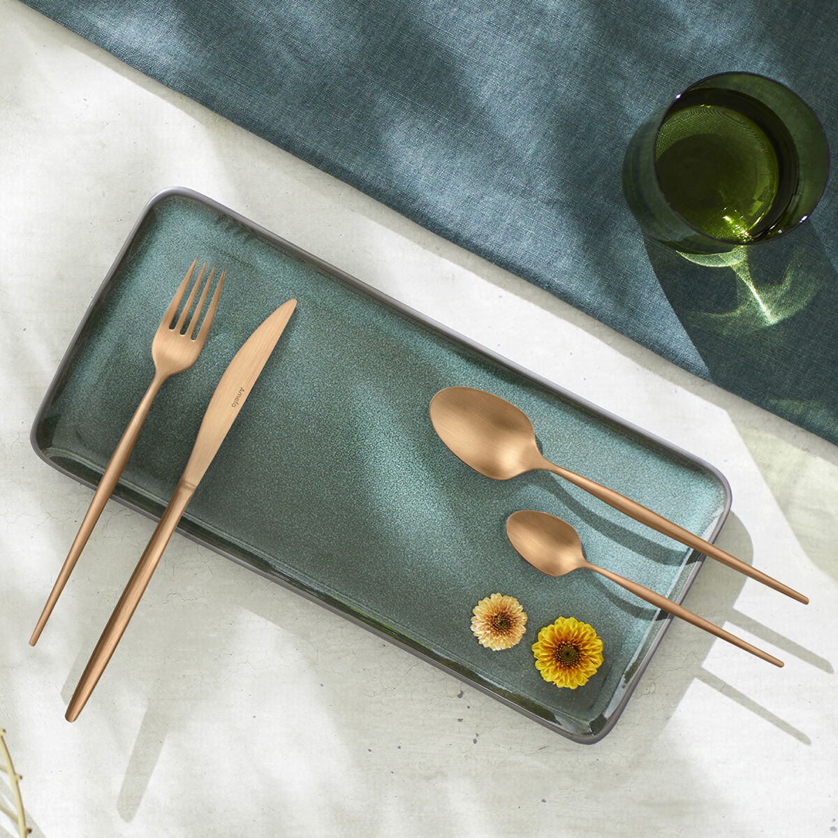 Set of spoons Amefa Soprano Copper Metal Stainless Steel 12 pieces-2