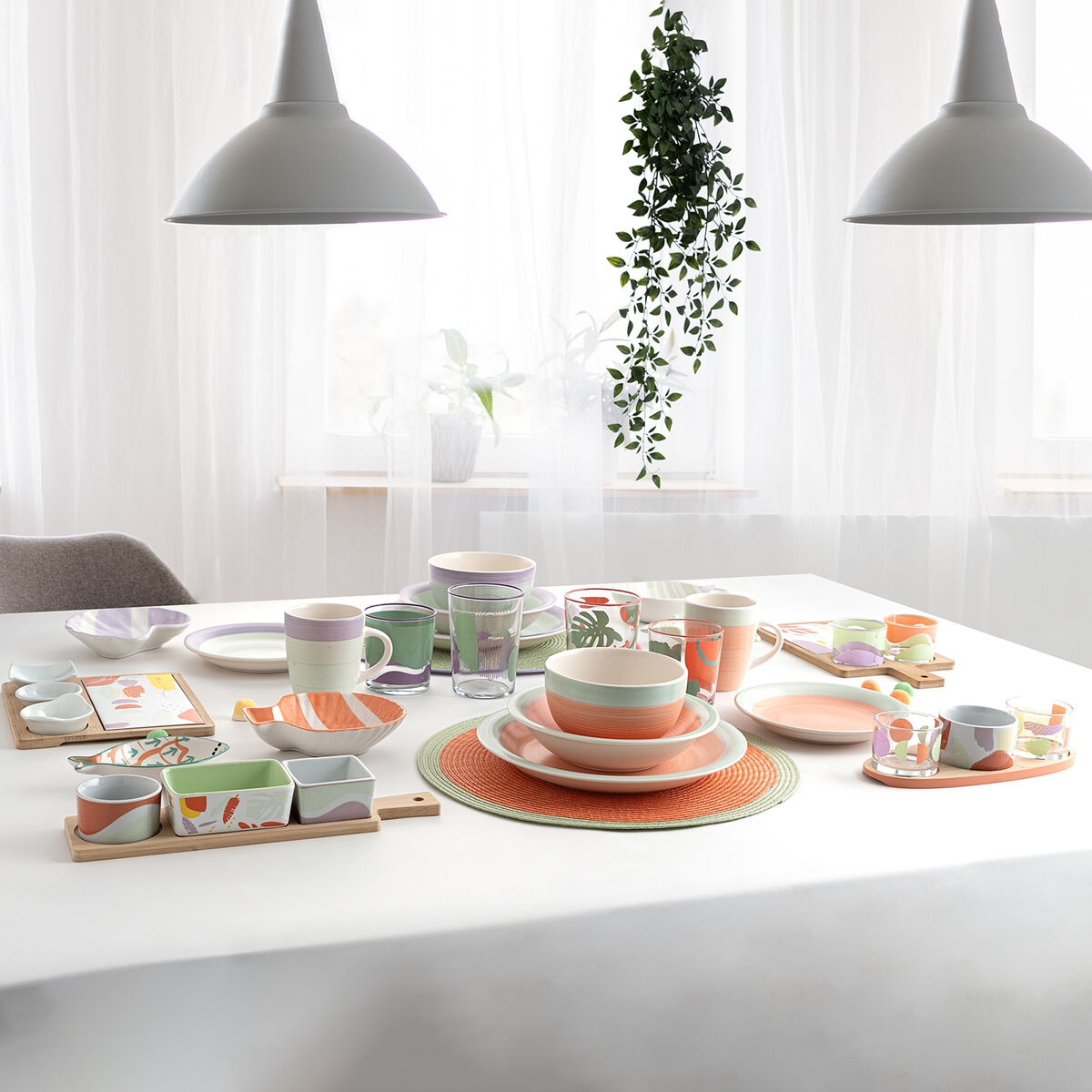 Dish Quid Kaleido Two-Tone Ceramics Fish 15 x 13 x 4 cm (4 pieces)-4