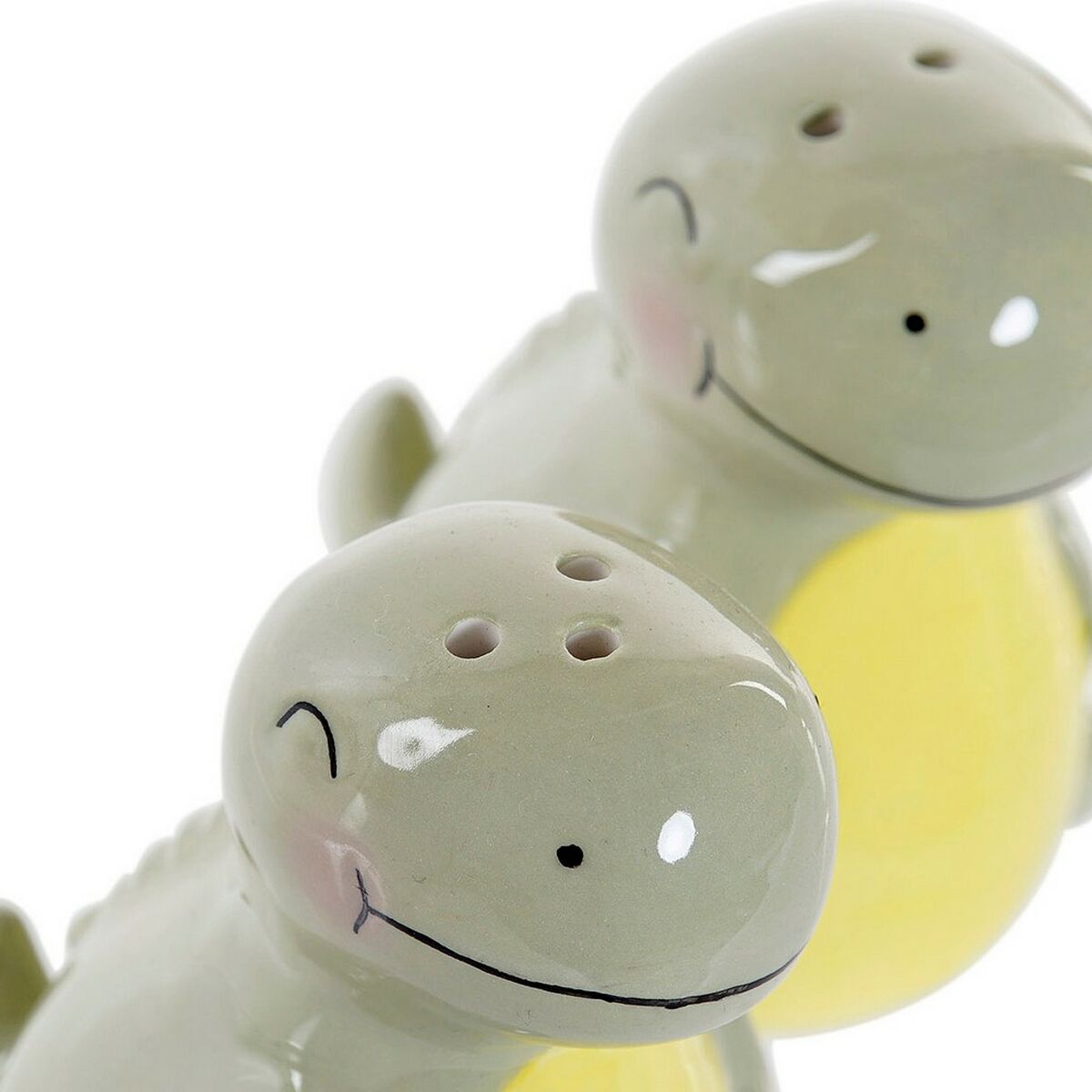 DKD Home Decor LC-173478 Dinosaur White Green Dolomite 6.6 x 7 x 7.7 cm (2 pcs)-3