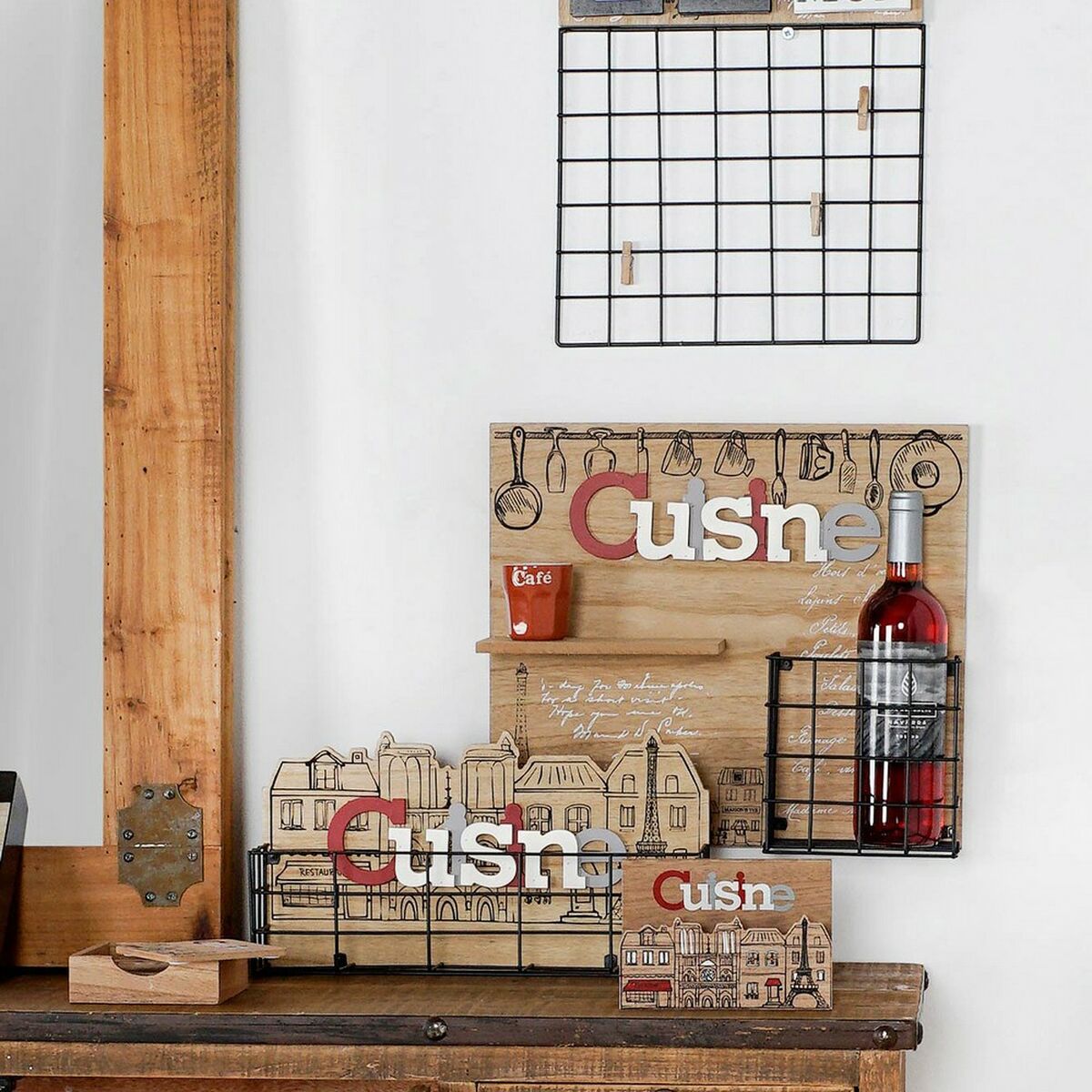 Tissue Box DKD Home Decor Cusine Multicolored Wooden MDF 16 x 11 x 5 cm-3