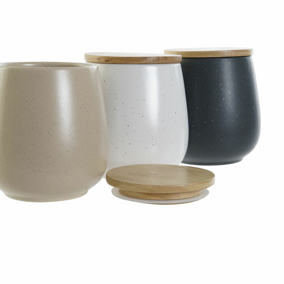 Лодка DKD Home Decor Белый Бежевый Темно-серый 10 x 10 x 13 cm (3 штук)-2