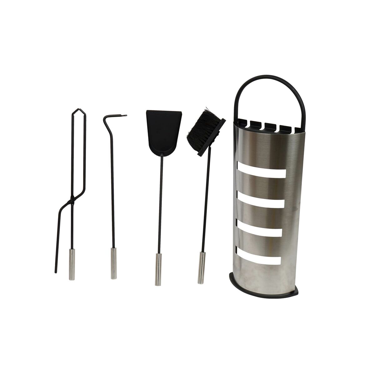 Fireplace Accessories DKD Home Decor Silver Steel 23 x 15 x 66 cm (4 Items)-2