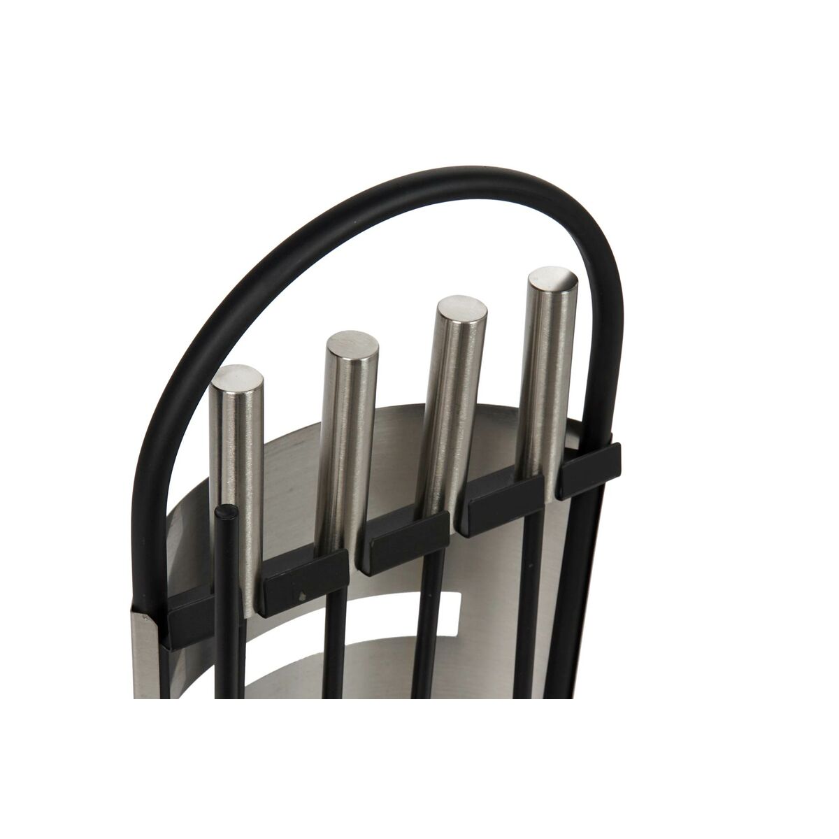 Fireplace Accessories DKD Home Decor Silver Steel 23 x 15 x 66 cm (4 Items)-3