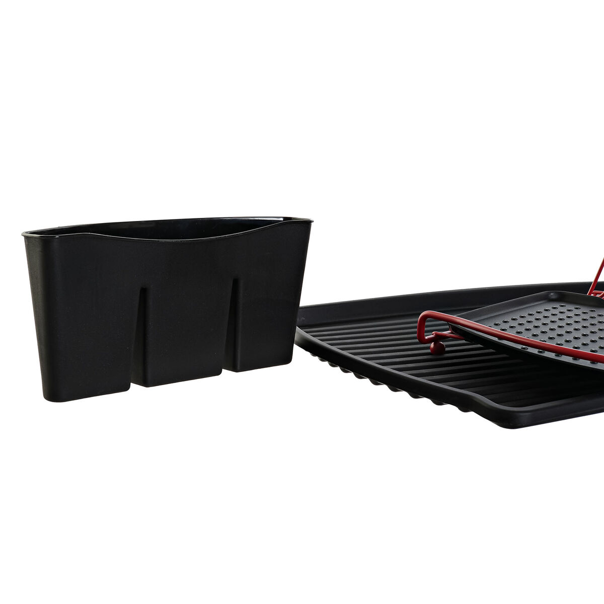 Washing dryer DKD Home Decor Black Red Metal Polypropylene 47.5 x 26.5 x 11 cm-3