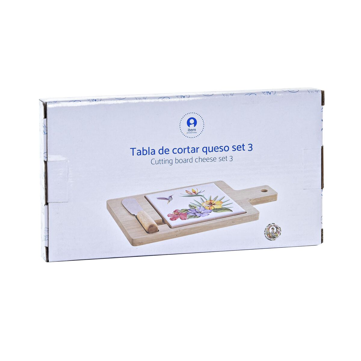 奶酪板DKD Home Decor竹制鋁陶瓷21.5 x 11.8 x 1.5厘米（3件物品）-4