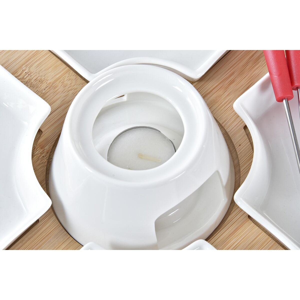 Аппарат для фондю DKD Home Decor Красный 26,5 x 26,5 x 1,5 cm (10 pcs)-2
