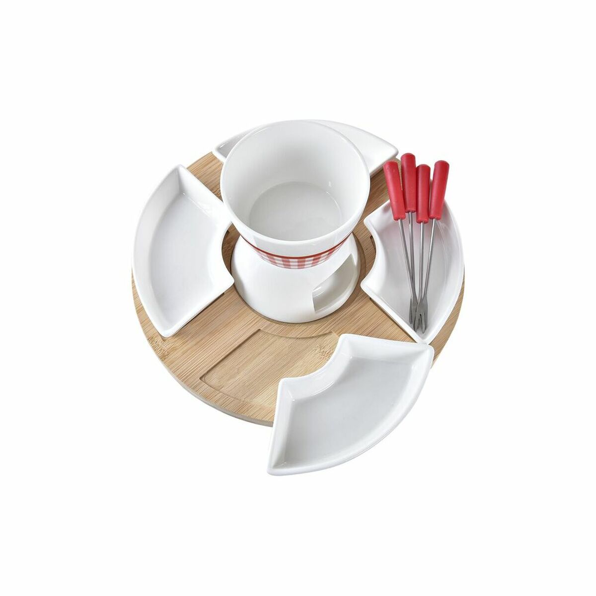 Аппарат для фондю DKD Home Decor Красный 26,5 x 26,5 x 1,5 cm (10 pcs)-3