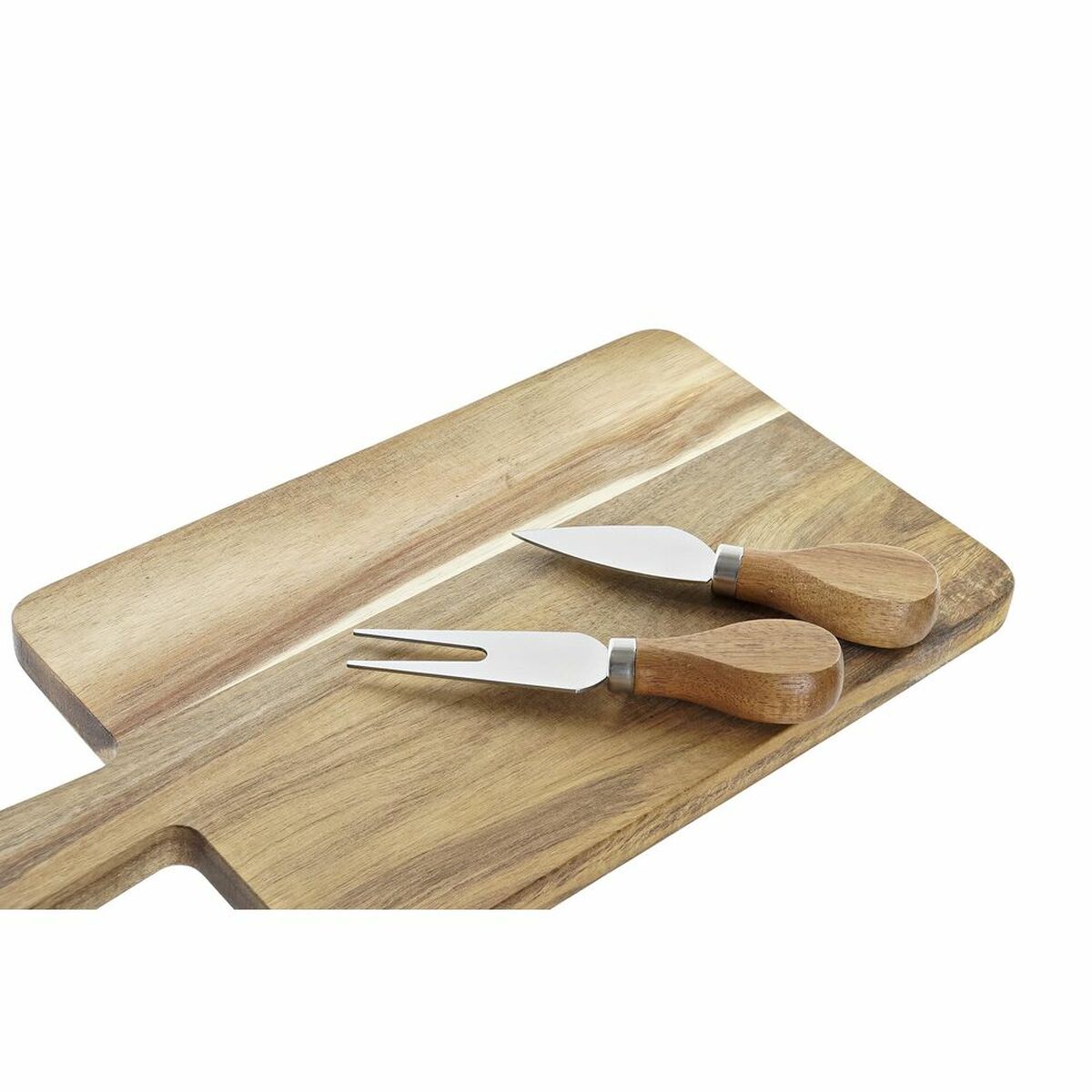 DKD Home Decor cutting board set 2 knives Stainless steel acacia wood 34 x 16 x 3.2 cm (2 pieces) (3 pcs)-2