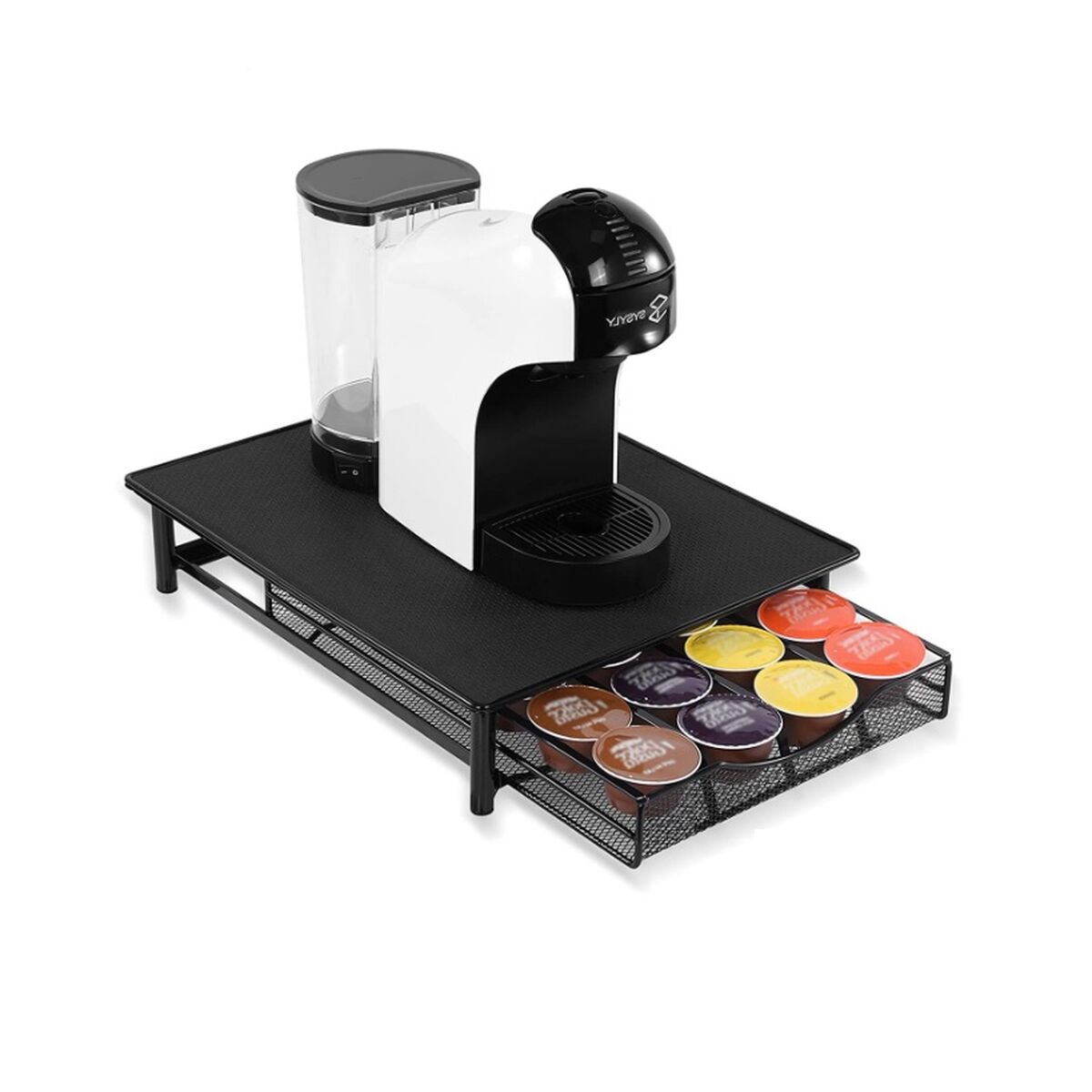 Органайзер кавових капсул DKD Home Decor 21 x 31 x 7,5 cm Чорний Метал-4