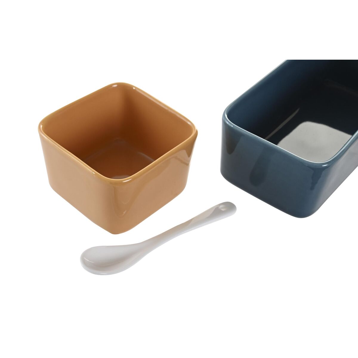 DKD תפאורה ביתית פורצלן צבעוני במבוק 5 פריטים (27 x 26 x 8 ס 