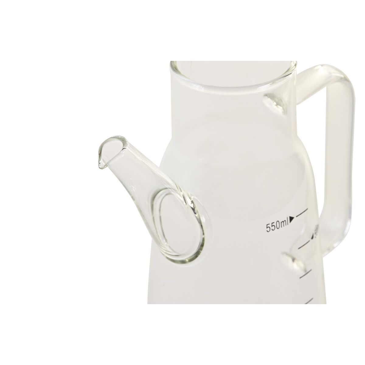 Oiler DKD Home Decor 15 x 9 x 19.6 cm Silver Stainless Steel 550 ml Borosilicate Glass-2