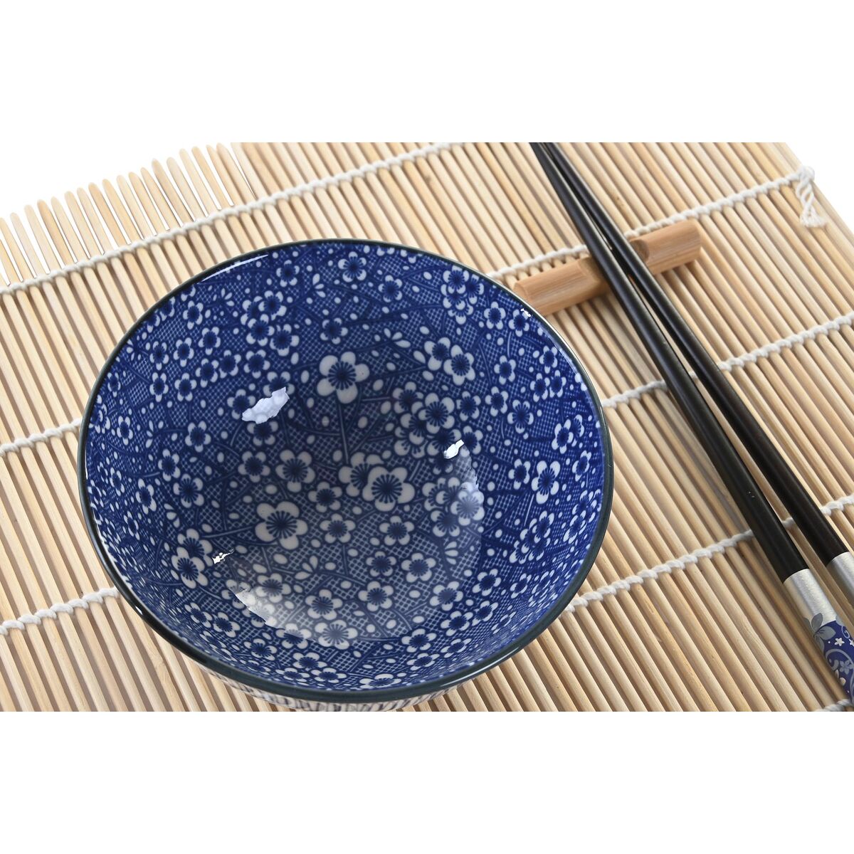 DKD Home Decor Sushi Set 14.5 x 14.5 x 31 cm Black Blue Ceramic Oriental (16 Items)-2