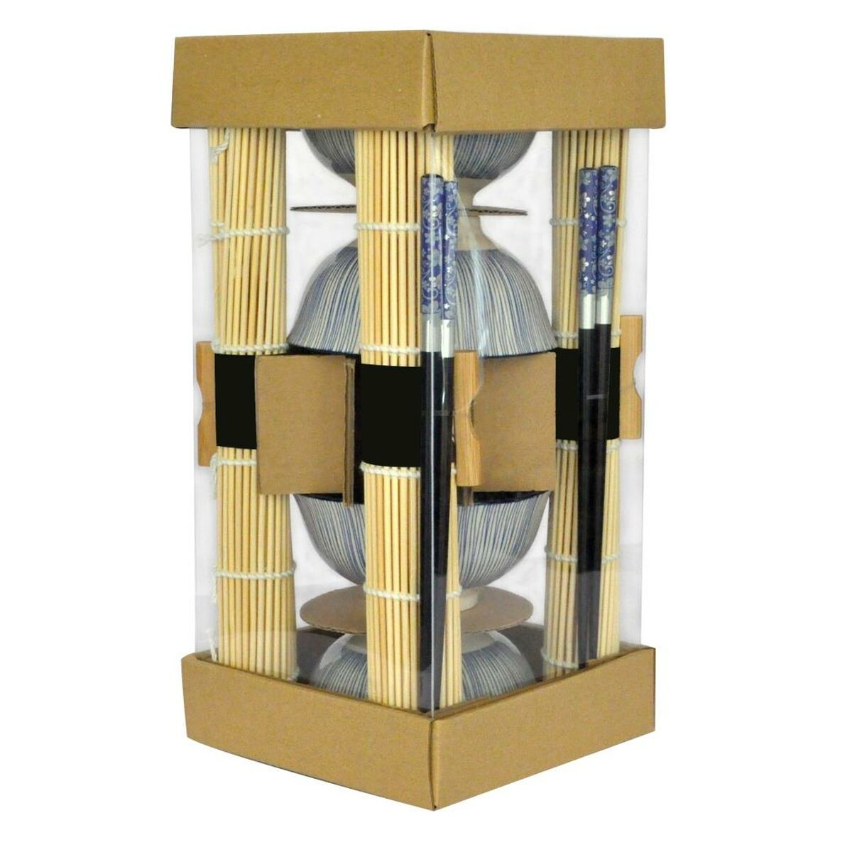 DKD Home Decor Sushi Set 14.5 x 14.5 x 31 cm Black Blue Ceramic Oriental (16 Items)-4