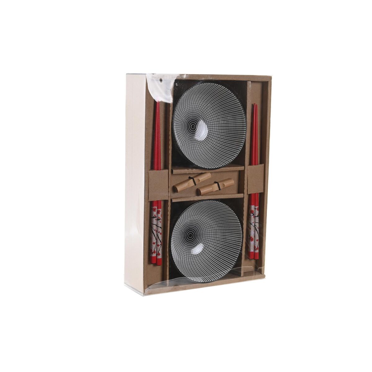 DKD Home Decor Sushi Set 30 x 21 x 7 cm Black Ceramic Oriental (6 Items)-4