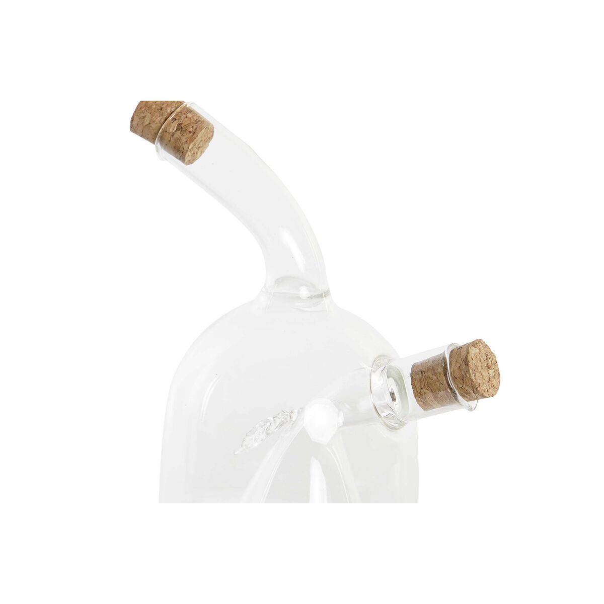 Oil and vinegar set DKD Home Decor 12 x 10 x 18.6 cm Clear Crust 540 ml Borosilicate glass-2