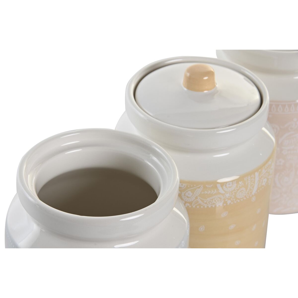 Лодка DKD Home Decor 12 x 12 x 16 cm Синий Розовый Жёлтый Dolomite Shabby Chic (3 штук)-2