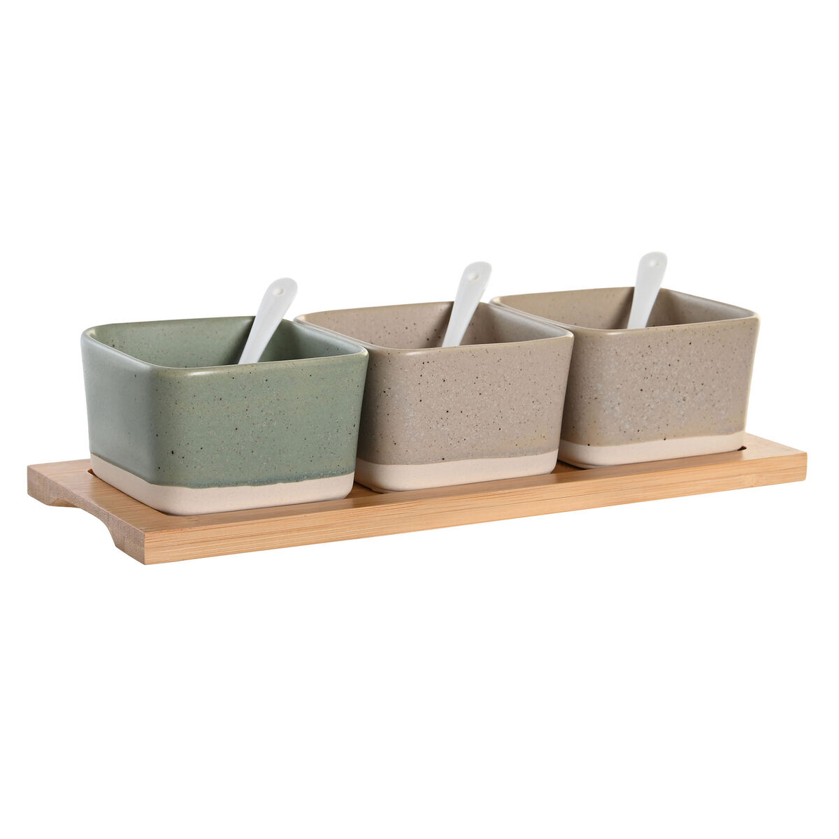 开胃酒套件DKD Home Decor 29 x 11.5 x 1.5 km瓷器多色竹子斯堪的纳维亚