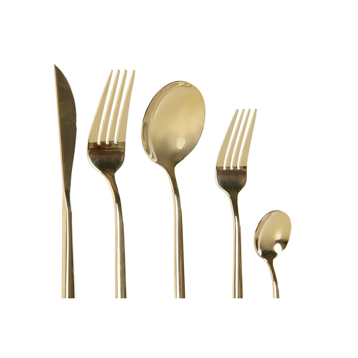 Столовые приборы DKD Home Decor Позолоченный Нержавеющая сталь 3 x 1,5 x 13 cm 20 Предметы-2