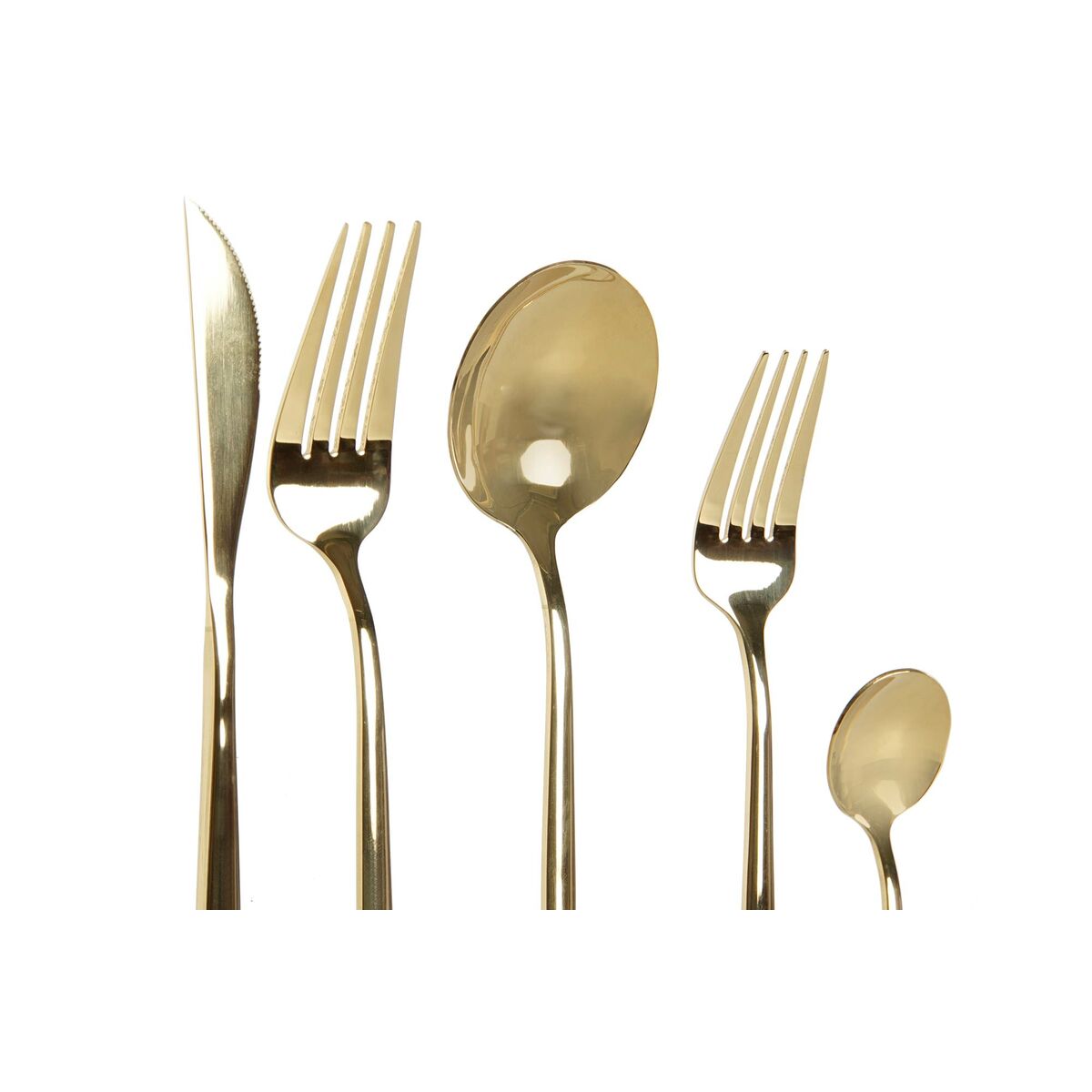 Столовые приборы DKD Home Decor Позолоченный Нержавеющая сталь 3 x 1,5 x 13 cm 20 Предметы-3