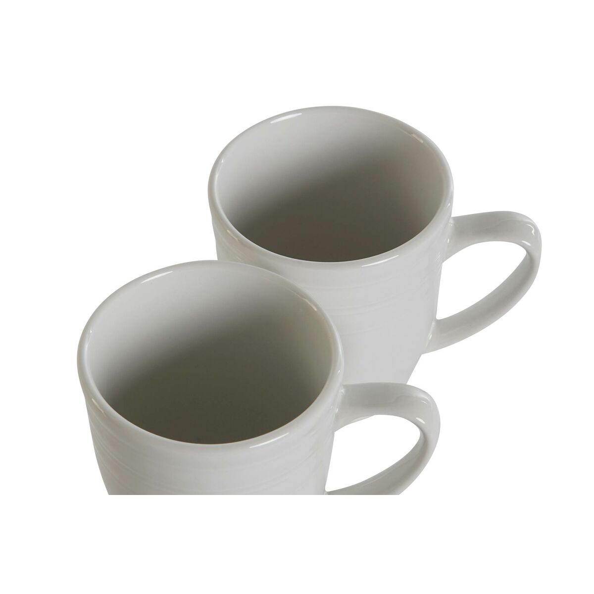 Набор из 4 кружек Mug DKD Home Decor Белый Фарфор 330 ml 12 x 10 x 9 cm-3