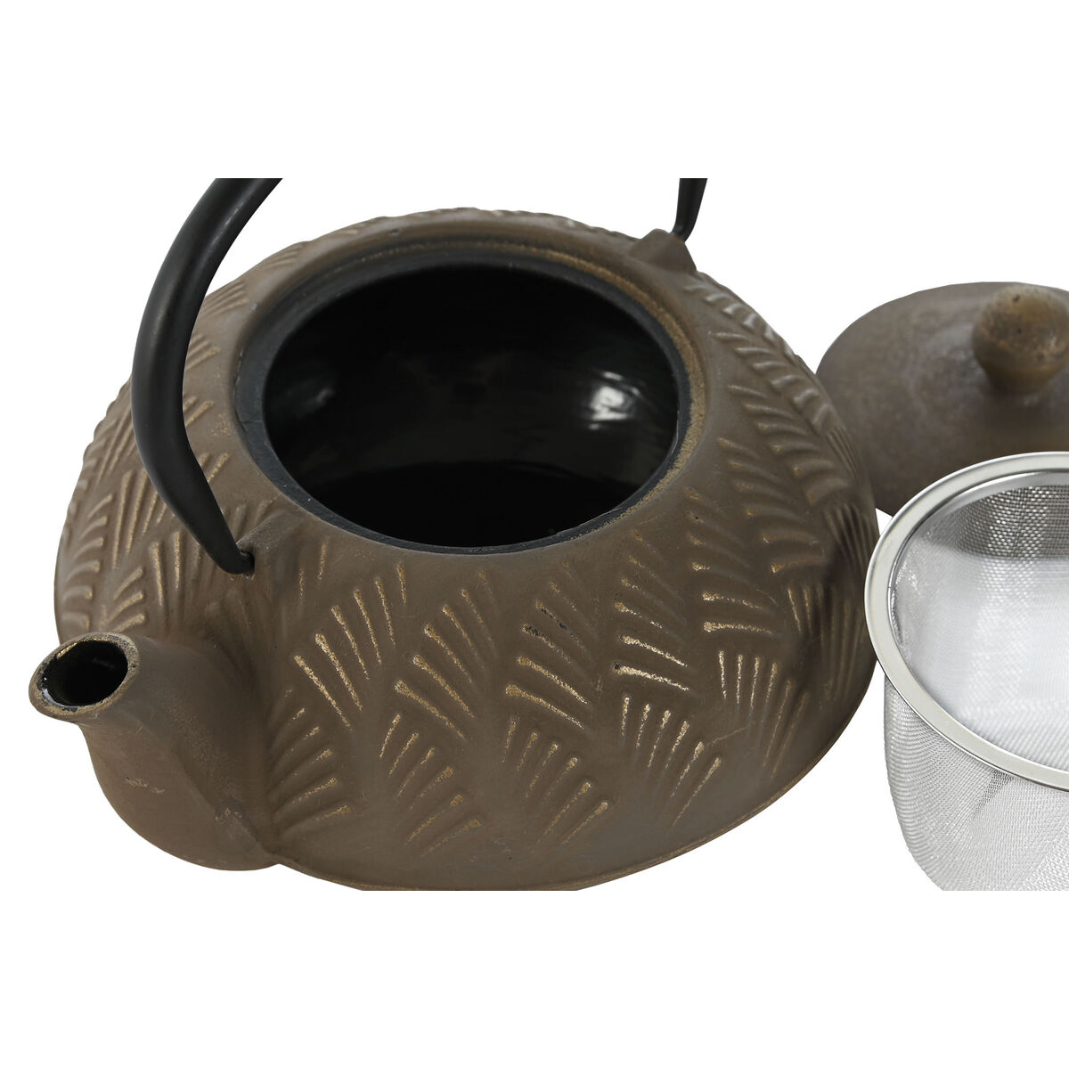 주전자 홈 ESPRIT 브라운 블랙 스테인레스 스틸 아이언 900 ml (2 피스)-4
