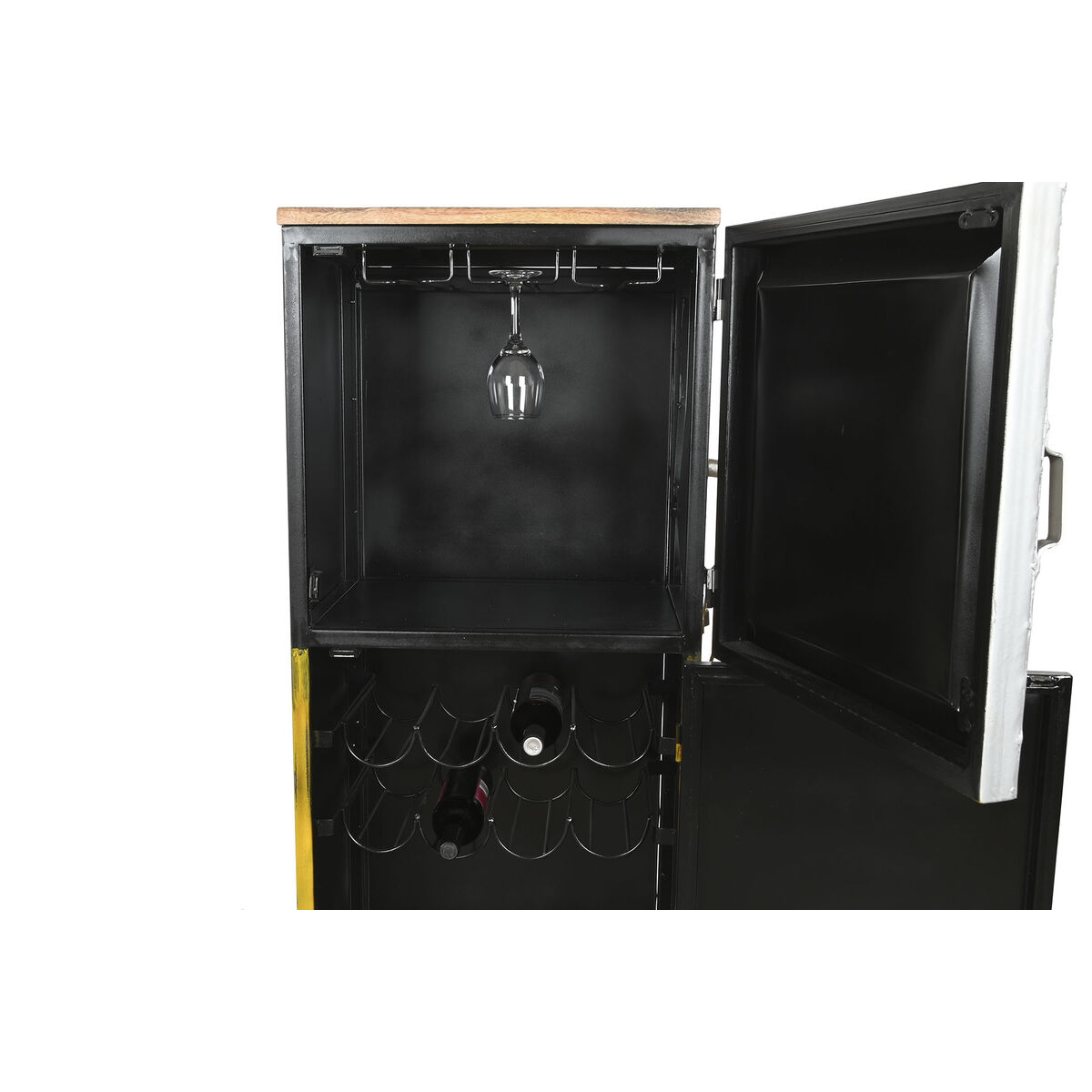 Şişe standı DKD Ev Dekorasyonu Sarı Metal 58 x 45 x 134 cm-5