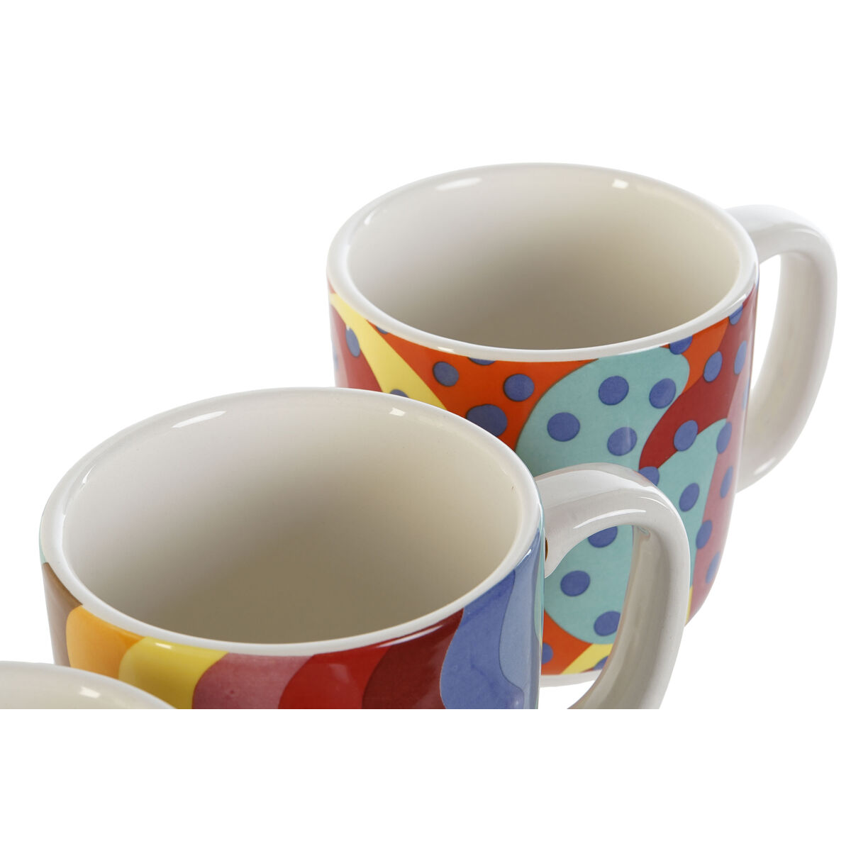 Набор из кофейных чашек DKD Home Decor Разноцветный Коралл Бамбук Dolomite современный 180 ml-3