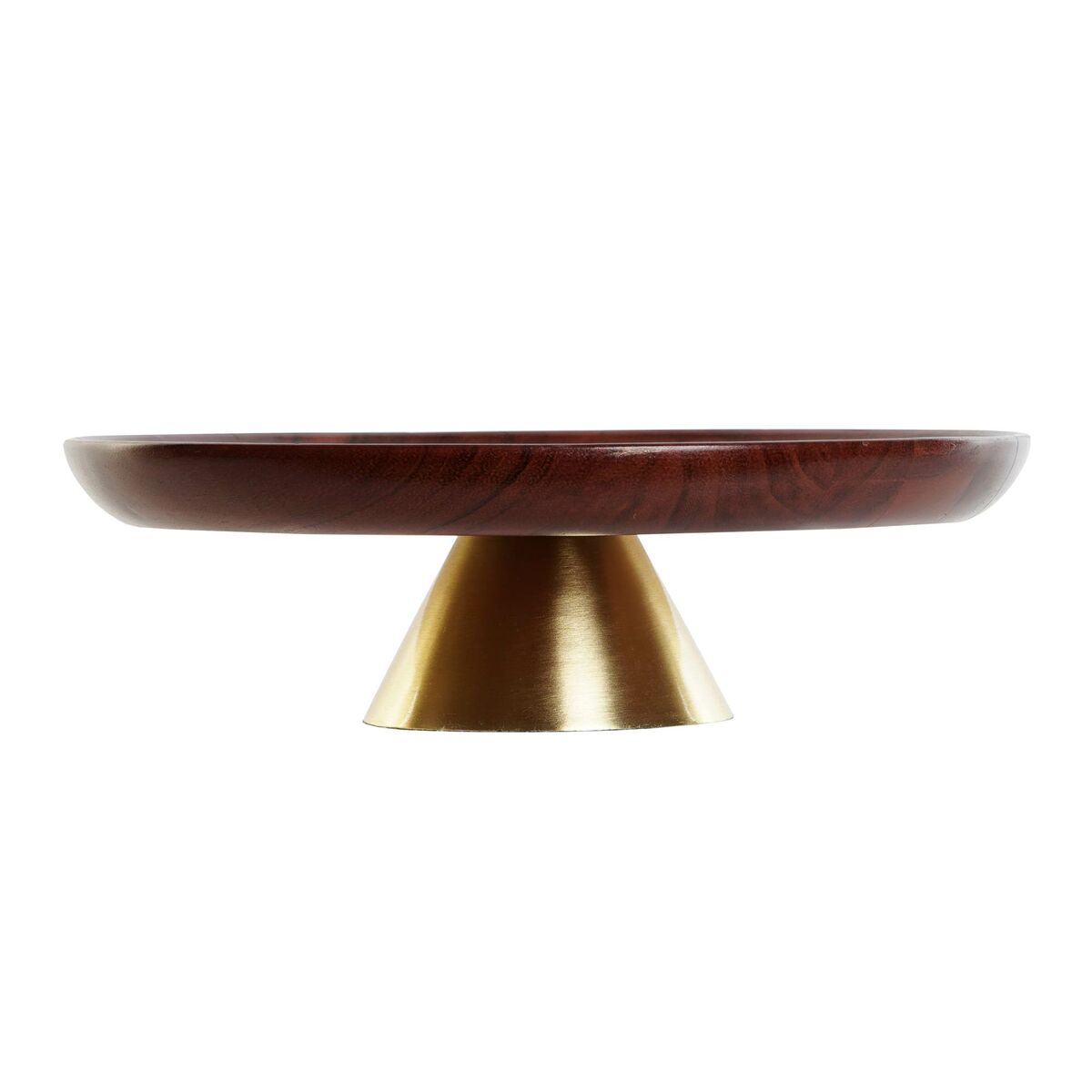 Tray Home ESPRIT Brown Gold Plated Aluminum Acacia Wood 30 x 30 x 8.5 cm-4