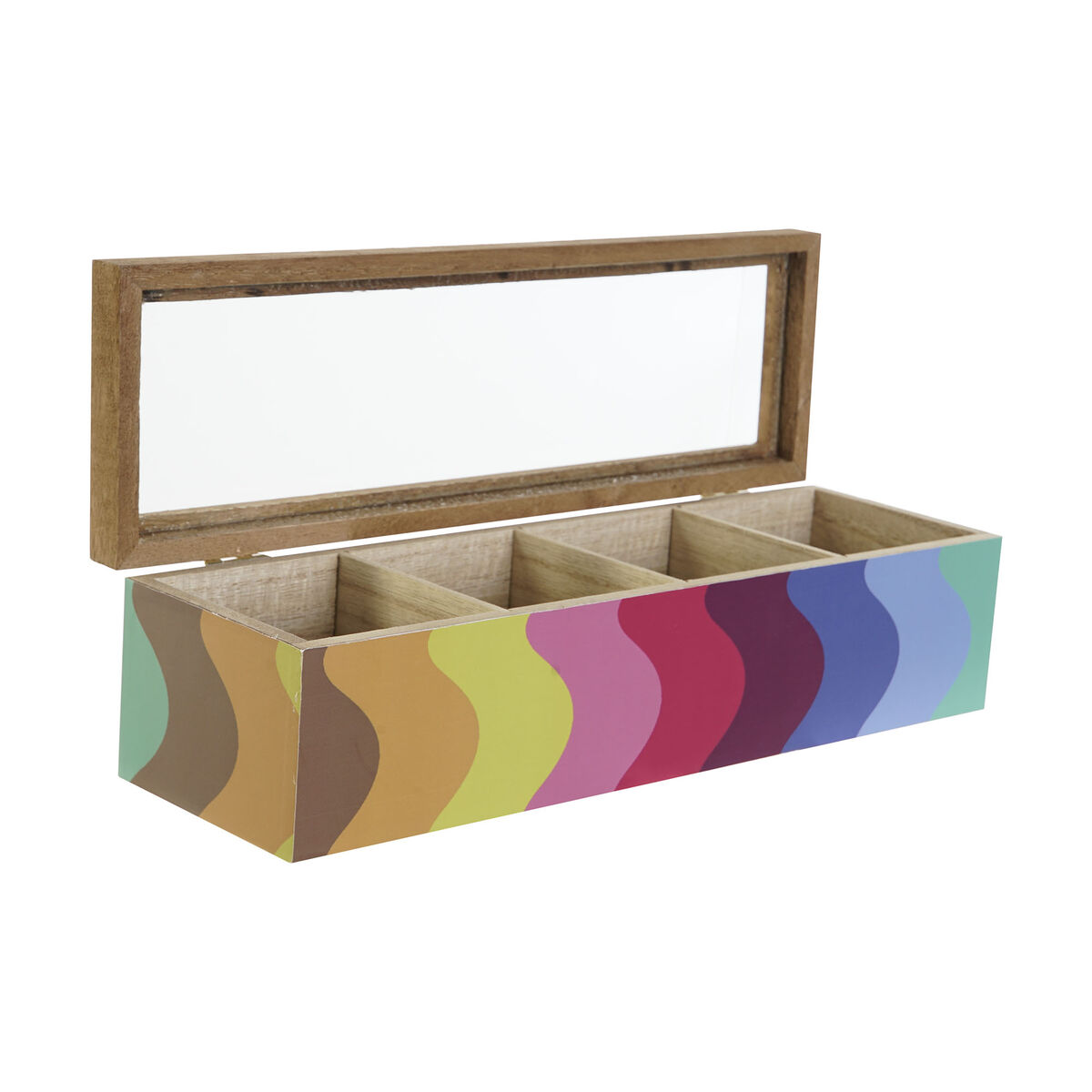Tea box DKD Home Decor White Multi-colored Wooden MDF (4 pieces)-3