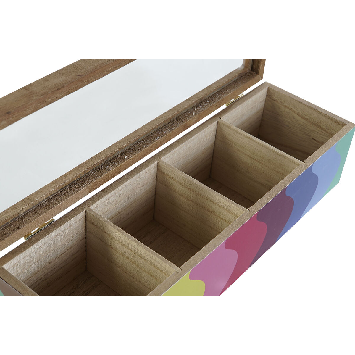 Tea box DKD Home Decor White Multi-colored Wooden MDF (4 pieces)-4