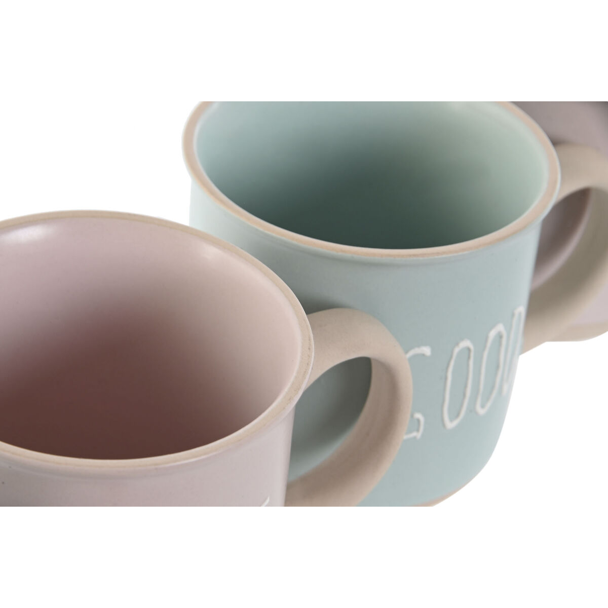 Набор из кофейных чашек Home ESPRIT Синий Розовый Керамика город 180 ml 4 Предметы-2