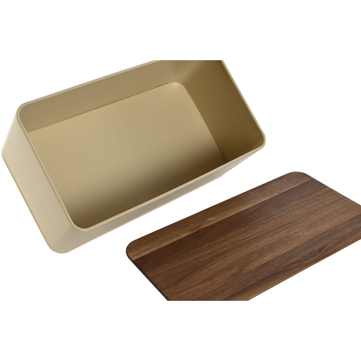 Home ESPRIT Beige Grey Metal Acacia Wood 33 x 18 x 12 cm (2 pieces)-4