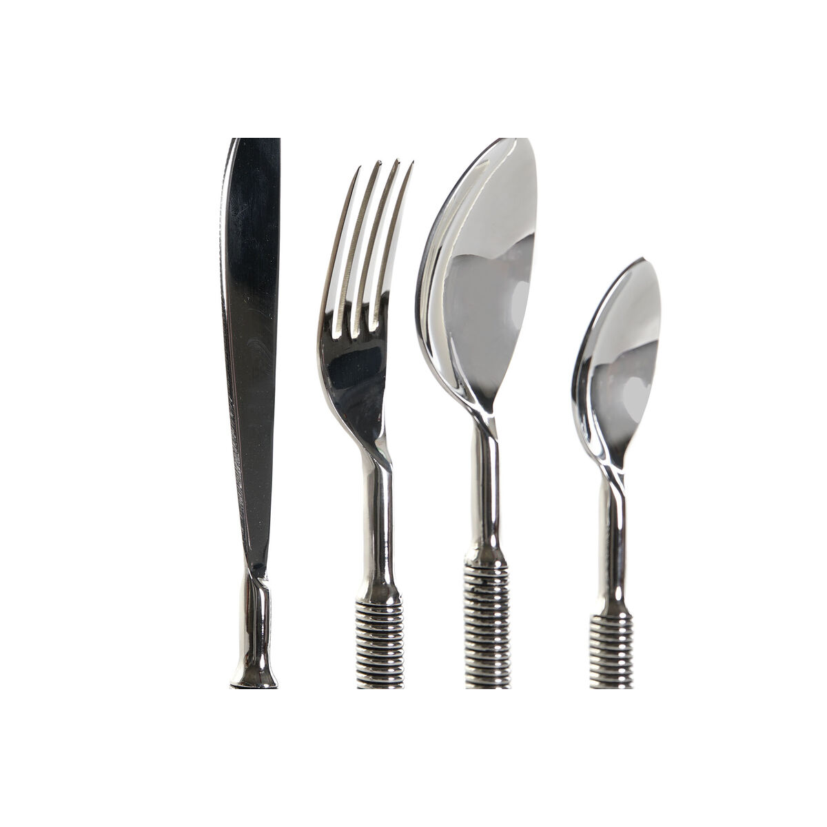 Столовые приборы DKD Home Decor Серебристый Нержавеющая сталь 4,5 x 2 x 21,5 cm 16 Предметы-2