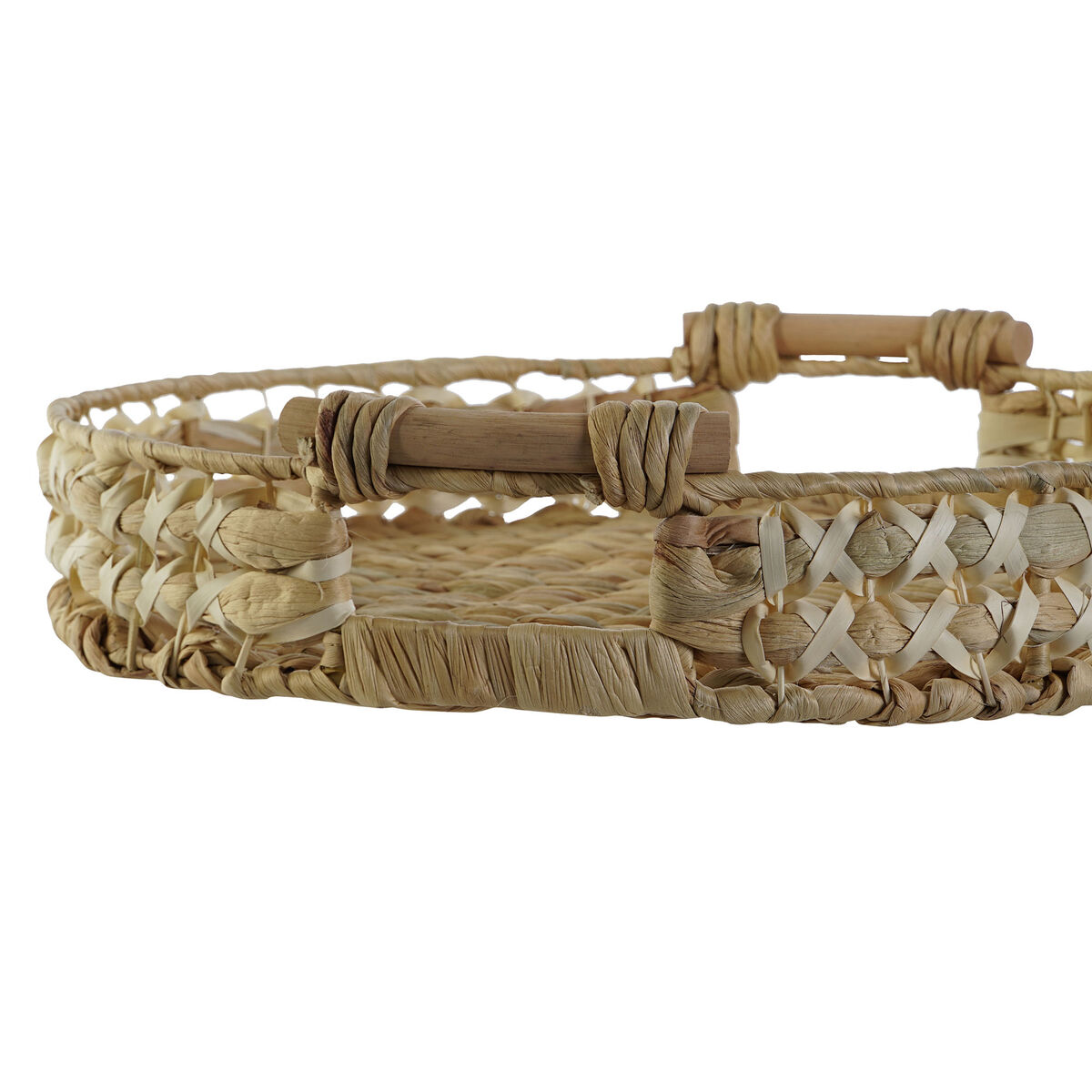 מגש הסיבים הטבעיים הלבן HOME ESPRIT קבע 41 X 40 X 9 ס 