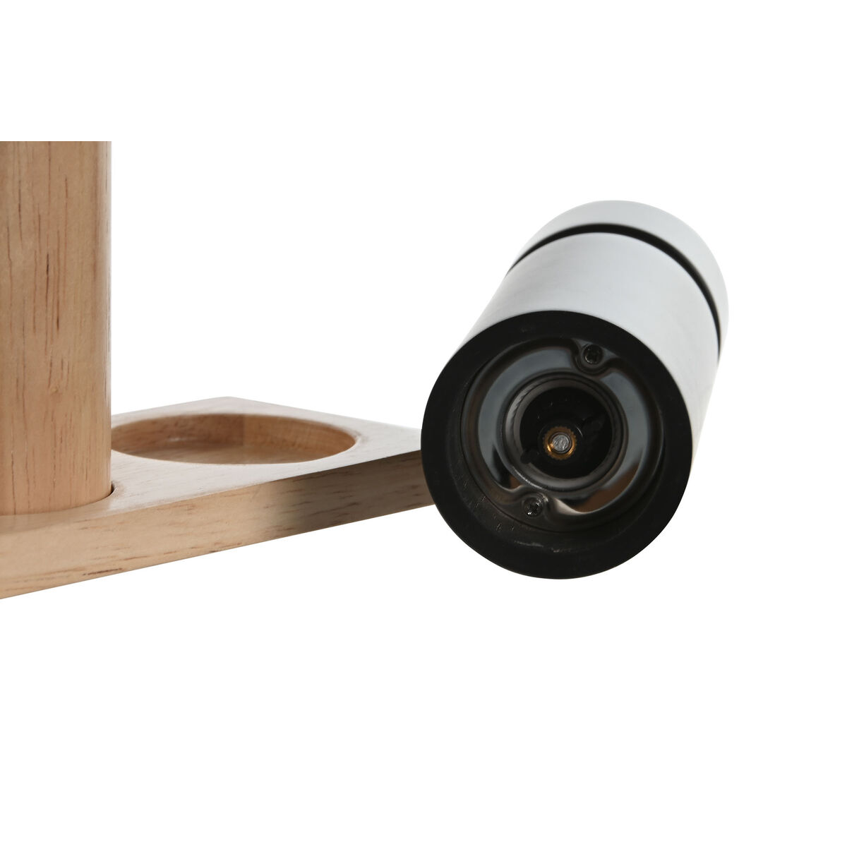 Salt and Pepper Pan Home ESPRIT Black Natural Stainless Steel Rubber Wood 14 x 7 x 16.5 cm-3