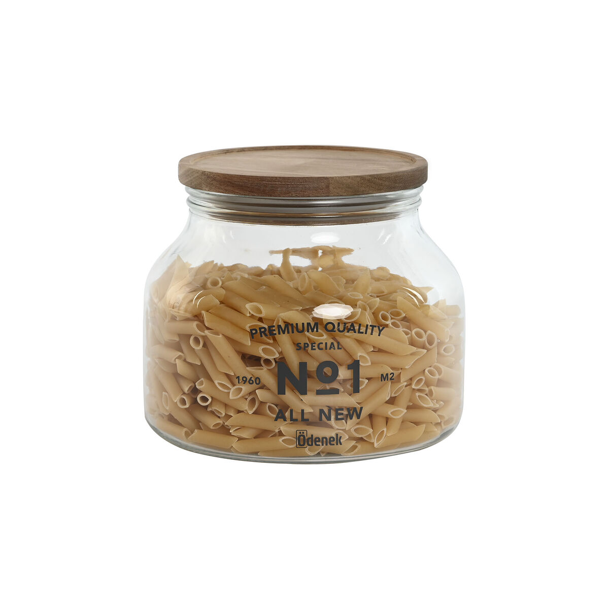 Set of 3 cans Home ESPRIT Natural Acacia Glass Wood 1.5 L 2 L 3 L 16 x 16 x 21 cm-4