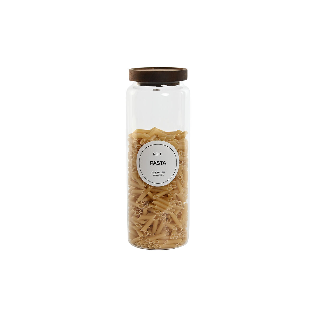 Juego de 4 latas Home ESPRIT Madera natural de acacia Vidrio de borosilicato 1 L 1,3 L 1,7 L 10 x 10 x 29,5 cm-4