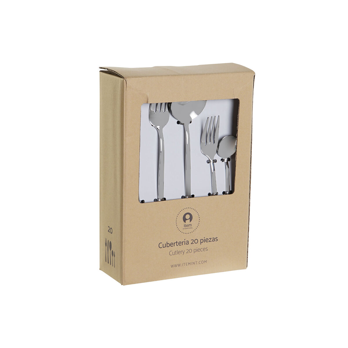 Столовые приборы DKD Home Decor Серебристый Нержавеющая сталь 2 x 0,5 x 22 cm 20 Предметы-4