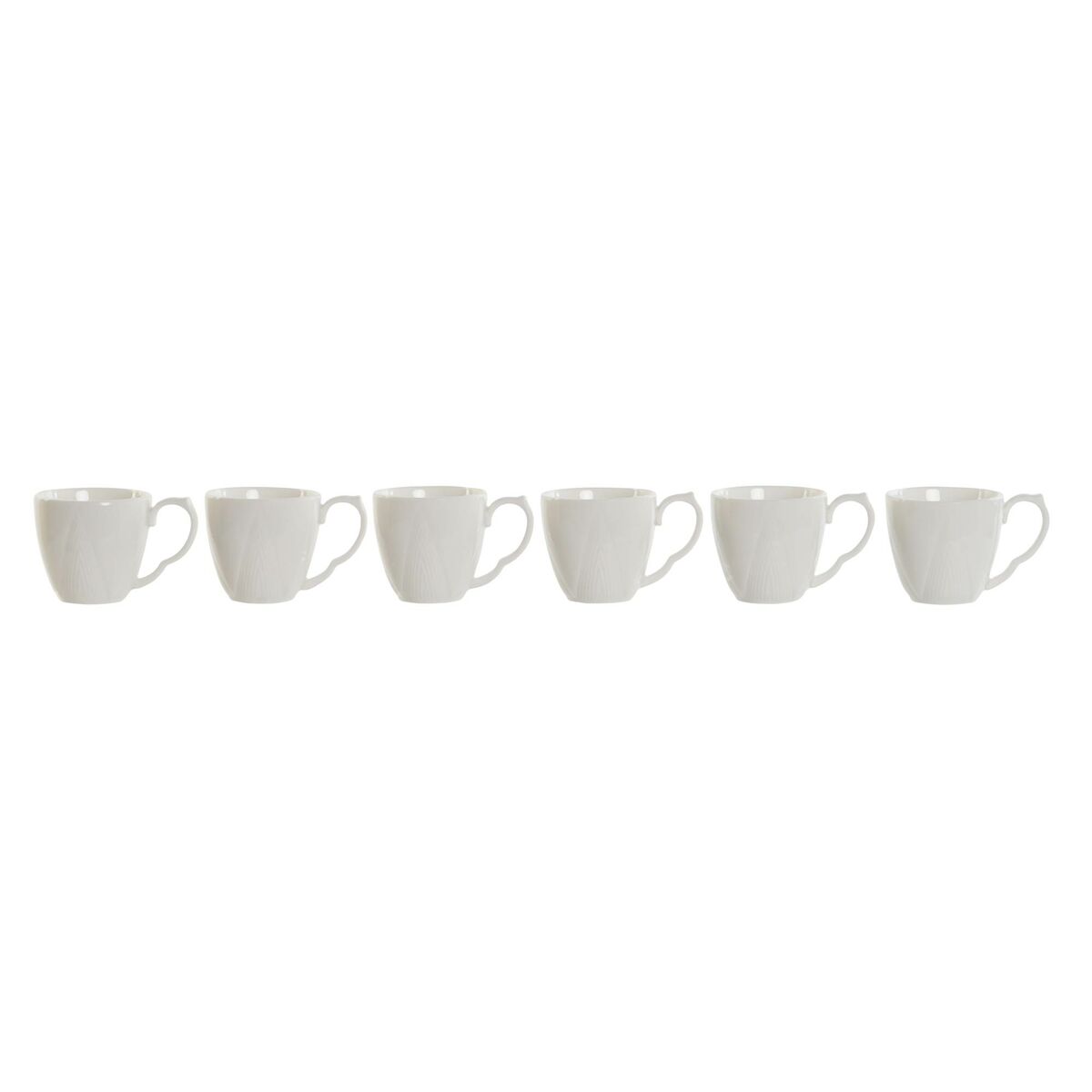 Набор чашек с блюдцами DKD Home Decor Белый Натуральный Бамбук Фарфор 90 ml 24 x 11,5 x 24 cm-2