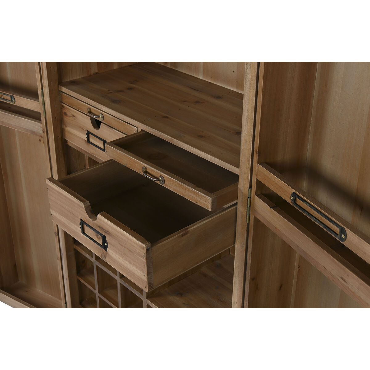 Şişe Stand Ev ESPRIT Kahverengi Ladin 64. 5 x 45 x 146. 5 cm-4