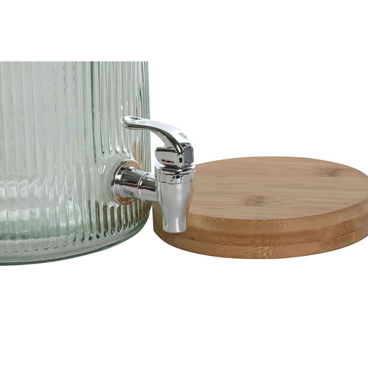 홈 ESPRIT 음료 디스펜서 실버 실리콘 대나무 유리 플라스틱 5. 5 L 18 x 18 x 31 cm-2