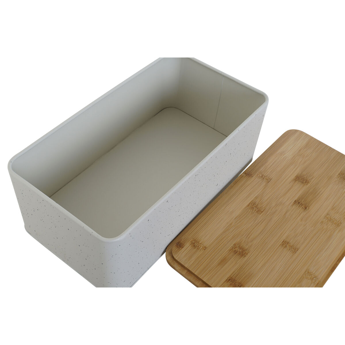 Home ESPRIT White Beige Metal Acacia Wood 33 x 18 x 12 cm (2 pieces)-3