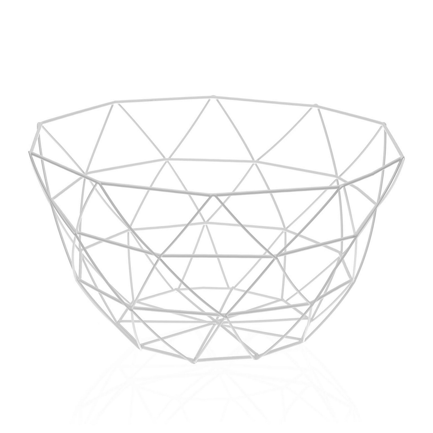 Versa Fruit Bowl White Steel Iron (27 x 13 x 27 cm)-2