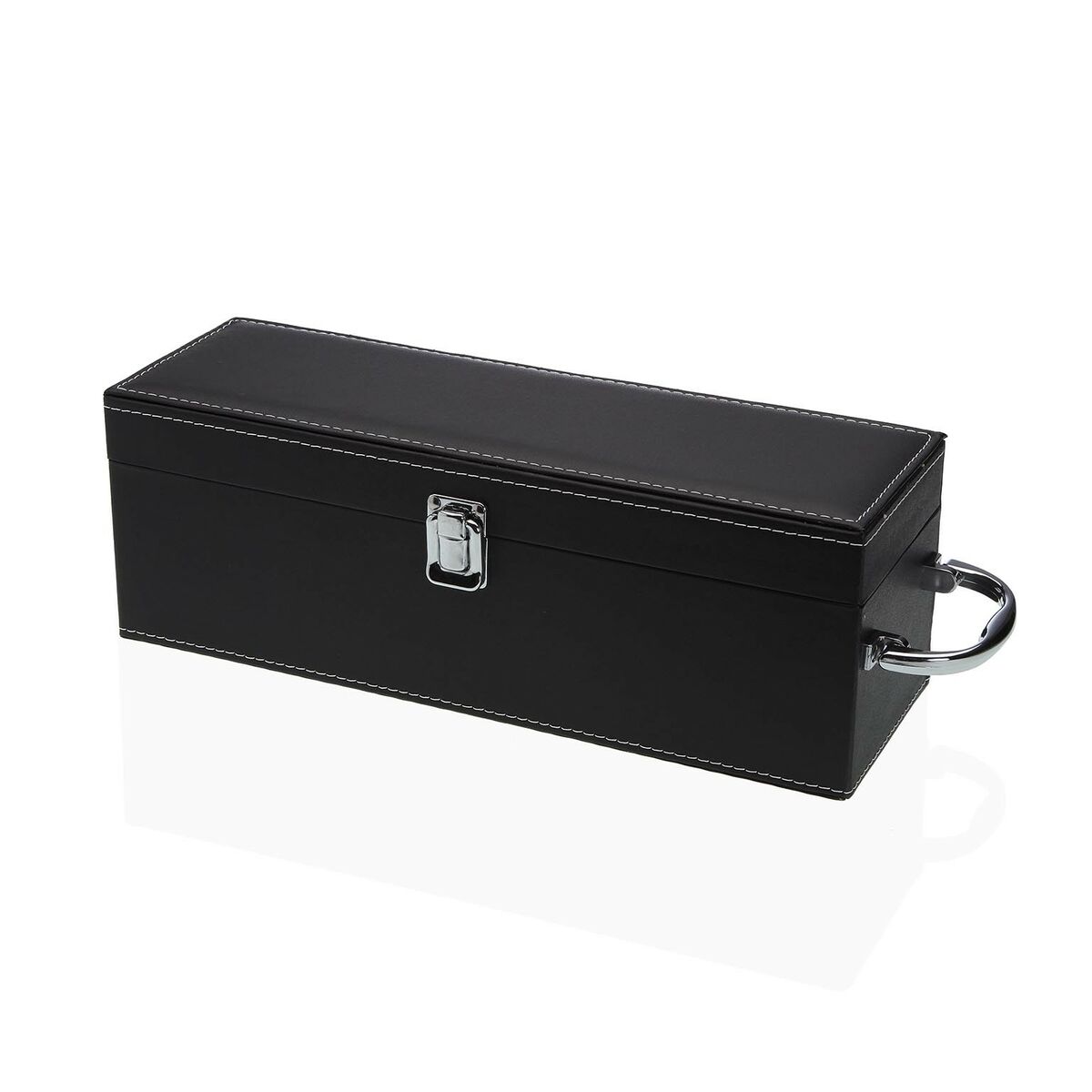 بالعکس مجموعه لوازم جانبی شراب چرمی فولادی-4