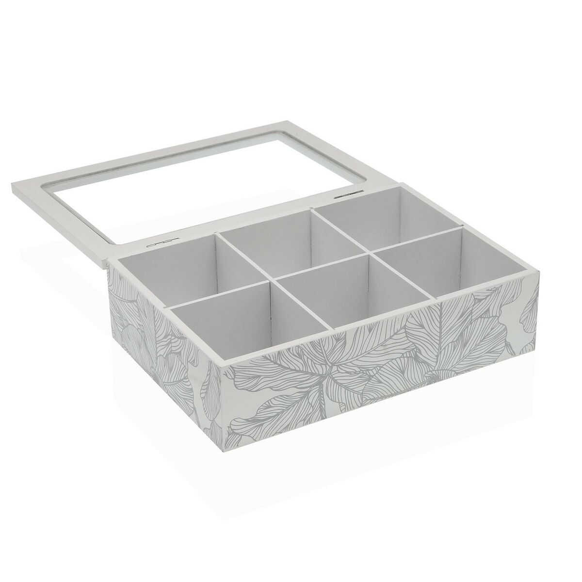 Versa Palm Wooden Tea Box 17 x 7 x 24 cm-2