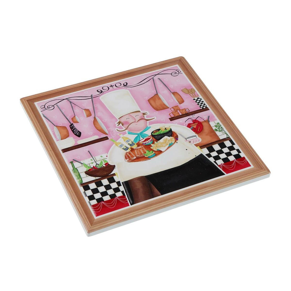 Підставка під гаряче Versa Кухар-хлопець Корка Кераміка 20 x 20 cm