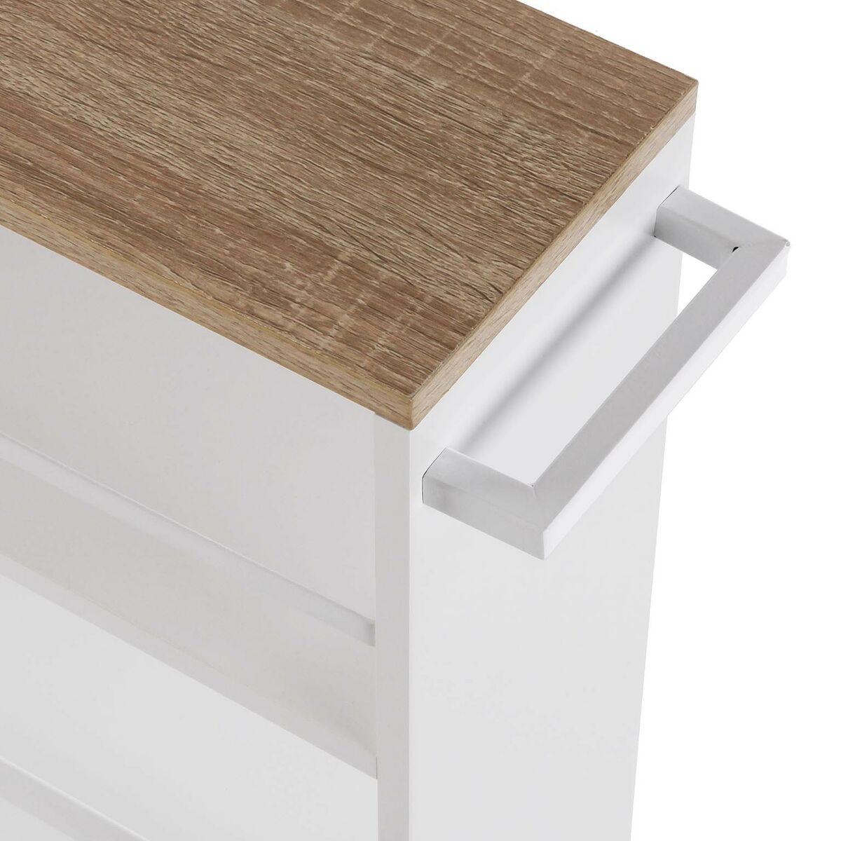 Kitchen cart Versa White Metal Wooden MDF 15 x 79 x 50 cm-4